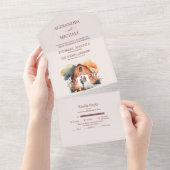 Wasserfarbe Rustikale Brauerei All In One Einladung (Abreißen)