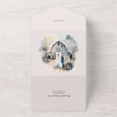 Wasserfarbe Rustikale Brauerei All In One Einladung (Außenbereich)