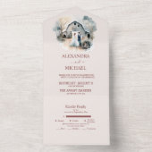 Wasserfarbe Rustikale Brauerei All In One Einladung (Innen Boden)