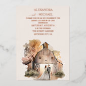 Wasserfarbe Rustikale Brauerei Folieneinladung (Vorderseite)