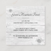 Wasserfarbe Rustikale Foggy Forest Mountain Kabine Quadratische Visitenkarte (Rückseite)