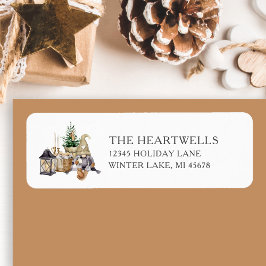 Wasserfarbe Rustikale Gnome Weihnachten Rücksendea