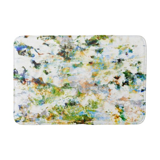 Wasserfarbe, rustikale Grunge-Grafik Badematte (Vorderseite)