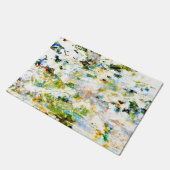 Wasserfarbe, rustikale Grunge-Grafik Fußmatte (Schrägansicht)