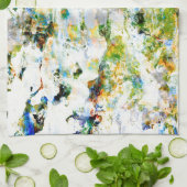 Wasserfarbe, rustikale Grunge-Grafik Geschirrtuch (Gefaltet)