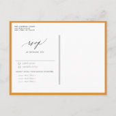 Wasserfarbe Rustikale Herbstleute Rahmen Hochzeit Einladungspostkarte (Rückseite)