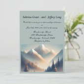 Wasserfarbe Rustikale Hochzeit Einladung (Stehend Vorderseite)