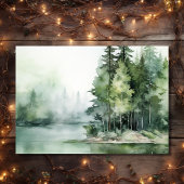 Wasserfarbe Rustikale Hochzeit im Bergsee RSVP Karte