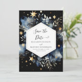 Wasserfarbe Rustikale Hochzeit Save The Date (Stehend Vorderseite)