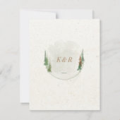 Wasserfarbe Rustikale Hochzeitkarte Einladung (Rückseite)