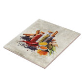 Wasserfarbe Rustikale Kräuter Gewürze Imitate Text Fliese (Seite)