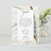 Wasserfarbe Rustikale, neutrale Boho Botanische Ho Dankeskarte (Stehend Vorderseite)