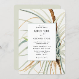 Wasserfarbe Rustikale, neutrale Boho Botanische Ho Einladung