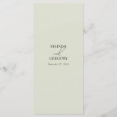 Wasserfarbe Rustikale, neutrale Boho Botanische Ho Menükarte (Rückseite)