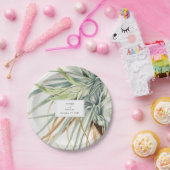 Wasserfarbe Rustikale, neutrale Boho Botanische Ho Pappteller (Party)