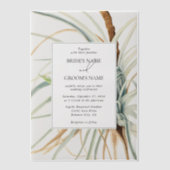 Wasserfarbe Rustikale, neutrale Boho Botanische Ho Pergament Einladungen (Vorderseite)