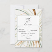 Wasserfarbe Rustikale, neutrale Boho Botanische Ho RSVP Karte (Vorderseite)