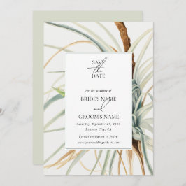 Wasserfarbe Rustikale, neutrale Boho Botanische Ho Save The Date