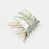 Wasserfarbe Rustikale, neutrale Boho Botanische Ho Serviette (Ecke)