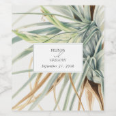 Wasserfarbe Rustikale, neutrale Boho Botanische Ho Weinetikett (Einzelnes Label)