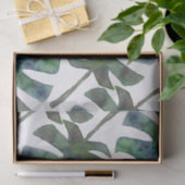 Wasserfarbe Rustikale Palmen Blätter Tropisch Seidenpapier (Geschenk)