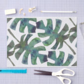 Wasserfarbe Rustikale Palmen Blätter Tropisch Seidenpapier (Handwerk)