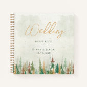 Wasserfarbe Rustikale Pinienwälder Notizblock (Vorderseite)