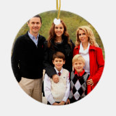 Wasserfarbe Rustikale Rentierweihnacht Keramik Ornament (Vorne)