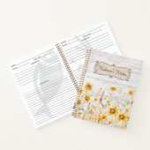 Wasserfarbe Rustikale Sonnenblumenfamilie Notizblock (Innenseite)