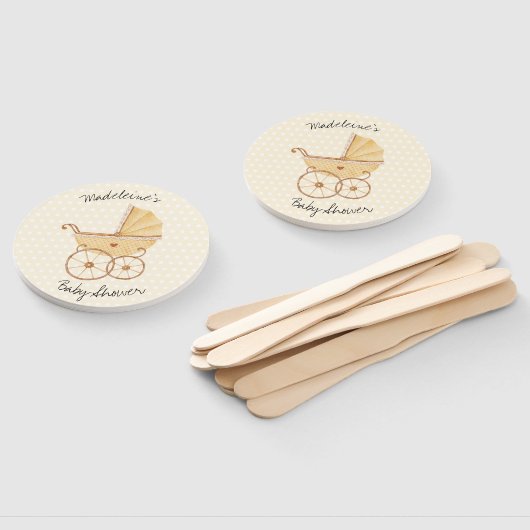 Wasserfarbe Rustikale Stroller Pram Babydusche Fächer (Non-assembled)