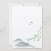 Wasserfarbe Rustikale Vegetation Brautparty Einladung (Rückseite)