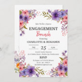 Wasserfarbe Rustikale Verlobung Brunch Party Einladung (Vorne/Hinten)