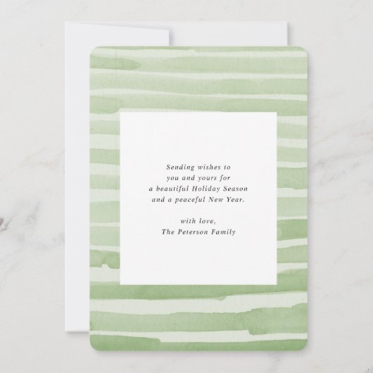 Wasserfarbe Rustikale Weihnachtsbaum Weihnachtsbau Einladung (Rückseite)