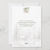 Wasserfarbe Rustikale Weihnachtsbaumgeschäft Feiertagskarte (Rückseite)