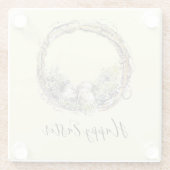 Wasserfarbe Rustikale Weinrebe & Eiern Ostern Glasuntersetzer (Rückseite)