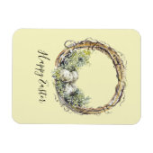 Wasserfarbe Rustikale Weinrebe & Eiern Ostern Magnet (Horizontal)