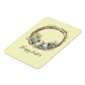 Wasserfarbe Rustikale Weinrebe & Eiern Ostern Magnet (Linke Seite)