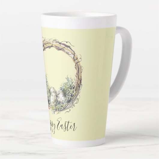 Wasserfarbe Rustikale Weinrebe & Eiern Ostern Milchtasse (Rechte Ecke)