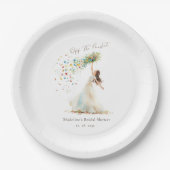 Wasserfarbe Rustikale Wildblume Brautparty Pappteller (Vorderseite)