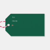 Wasserfarbe Rustikale Winterlandschaft mit roten B Geschenkanhänger (Rückseite Horizontal)