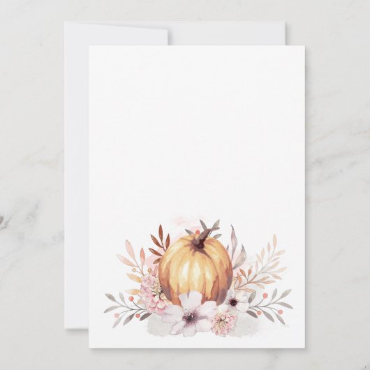 Wasserfarbe Rustikaler Erntedank Einladung (Rückseite)