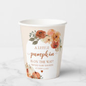 Wasserfarbe Rustikaler Fall Kleine Pumpkin Baby Du Pappbecher (Vorderseite)