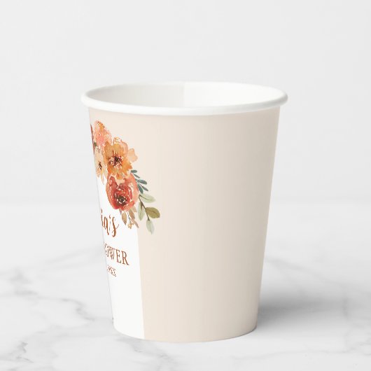 Wasserfarbe Rustikaler Fall Kleine Pumpkin Baby Du Pappbecher (Links)