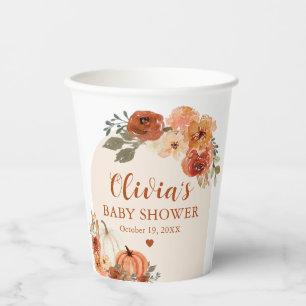 Wasserfarbe Rustikaler Fall Kleine Pumpkin Baby Du Pappbecher