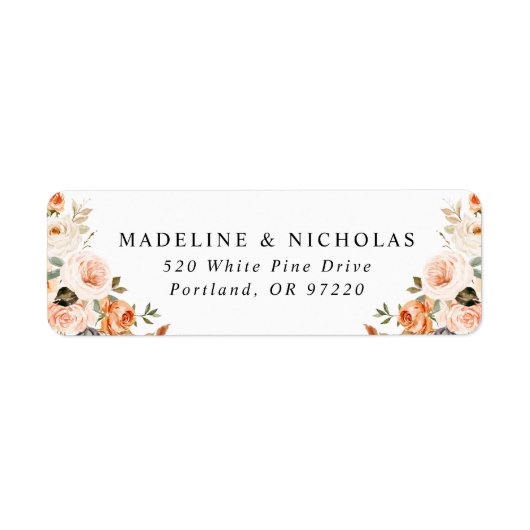 Wasserfarbe Rustikaler Fall Rücksendeadresse (Vorne)