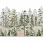 Wasserfarbe Rustikaler Grünwald Aufkleber (Vorderseite)