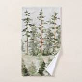 Wasserfarbe Rustikaler Grünwald Badhandtuch Set (Handtuch)