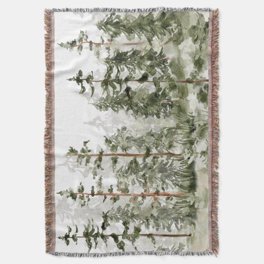 Wasserfarbe Rustikaler Grünwald Decke (Vorderseite Vertikal)