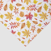 Wasserfarbe Rustikaler Herbst Blättermuster Seidenpapier (Ausschnitt)