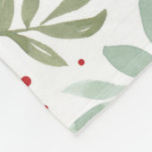 Wasserfarbe Rustikaler Pinienwald Berry Garland Fleecedecke (Ecke)